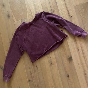cropped crewneck